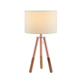 Tafellamp met houten frame en stoffen kap Lamp SalesFever