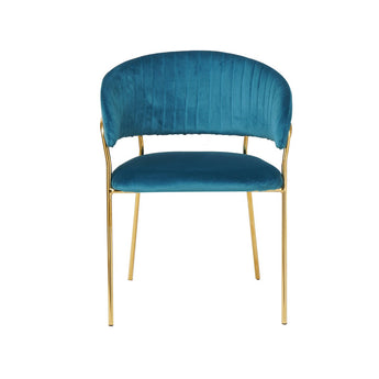 Fluwelen stoel  - turquoise Stoel SalesFever