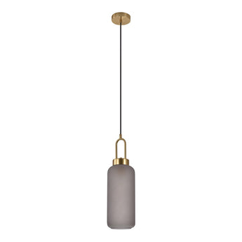 Luton Hanglamp messing look - langwerpig grijs Lamp House Nordic