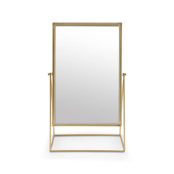Staande spiegel rechthoekig in  goud Spiegel vtwonen