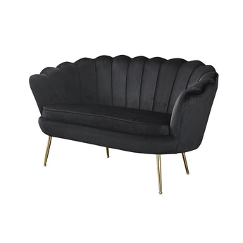 Schelp sofa - zwart fluweel Bank SalesFever